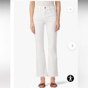 Joe’s Jeans The Callie High Rise Cropped Bootcut Jeans In White Size 34